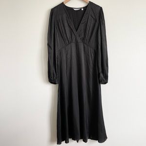 & Other Stories Black Midi Dress
